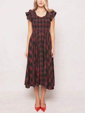 Ivy City Hattie Dress Plaid NWT sz med